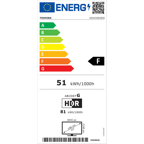 Toshiba 43" 43UV2463DG 4K UHD Smart TV (Újszerű)