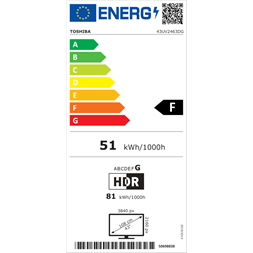Toshiba 43" 43UV2463DG 4K UHD Smart TV (Újszerű)