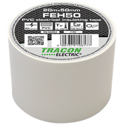 Tracon FEH50 50 mm x 20 m fehér szigetelőszalag