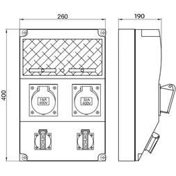 Tracon TDB12-12M csatlakozó doboz, védelem nélkül