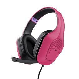 TRUST 24992 GXT 415P Zirox rózsaszín mikrofonos gamer headset