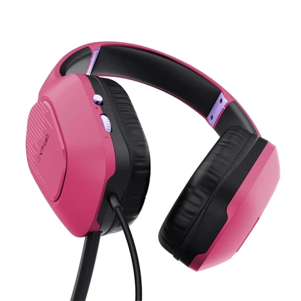 Trust 24992 GXT 415P Zirox rózsaszín mikrofonos gamer headset