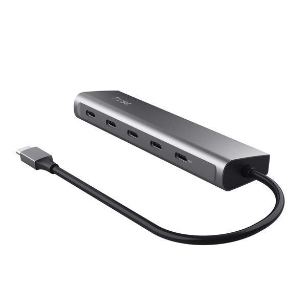 Trust 25136 Halyx 5 portos USB C ezüst hub