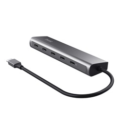Trust 25136 Halyx 5 portos USB C ezüst hub