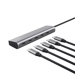 Trust 25136 Halyx 5 portos USB C ezüst hub