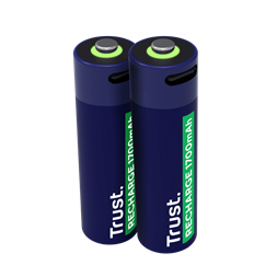 Trust újratölthető AA elem USB-C csatlakozással 2db
