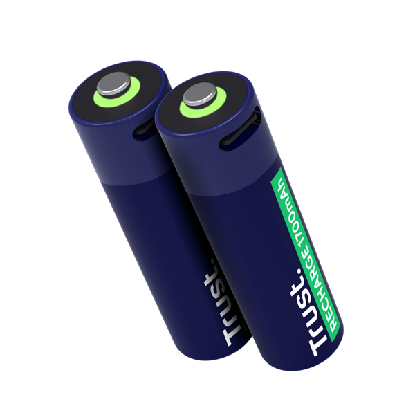 Trust újratölthető AA elem USB-C csatlakozással 2db