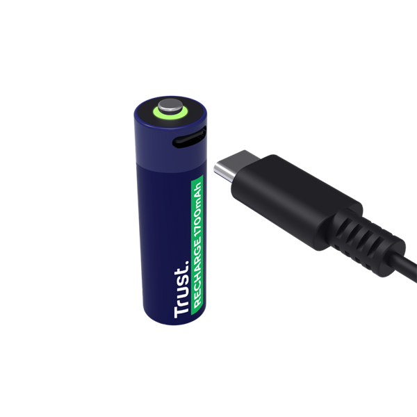 Trust újratölthető AA elem USB-C csatlakozással 2db