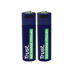 Trust újratölthető AA elem USB-C csatlakozással 2db