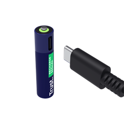 Trust újratölthető AAA elem USB-C csatlakozással 2db