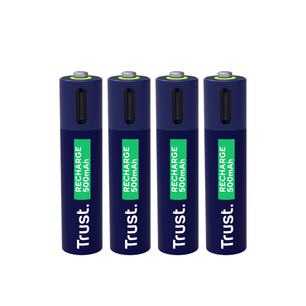 Trust 25671 újratölthető AAA elem USB-C csatlakozással 4db