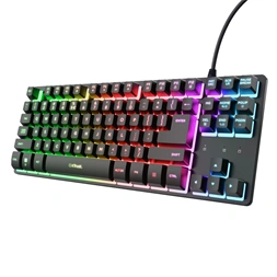 Trust 26063 GXT 833 Thado TKL háttérvilágítású magyar fekete gamer billentyűzet