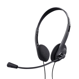 Trust Basics fekete vezetékes headset