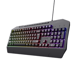 Trust GXT836 Evocx HU vezetékes fekete gamer billentyűzet (Újszerű)