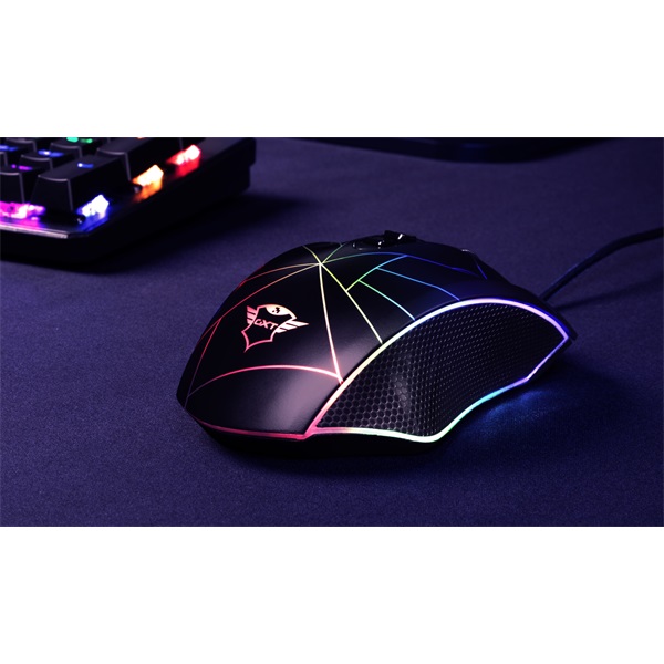 Trust GXT 160X Ture 4500dpi RGB optikai gamer egér