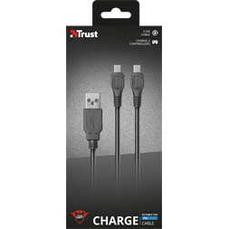 Trust 20165 GXT 222 Duo Charge & Play PS4 fekete kábel