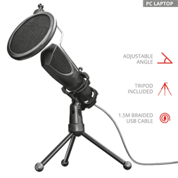 Trust GXT 232 Mantis Streaming USB gamer mikrofon