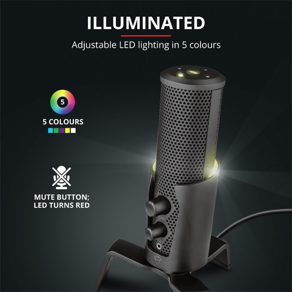 Trust GXT 258 Fyru 4in1 Streaming USB gamer mikrofon