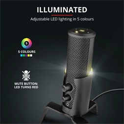 Trust GXT 258 Fyru 4in1 Streaming USB gamer mikrofon