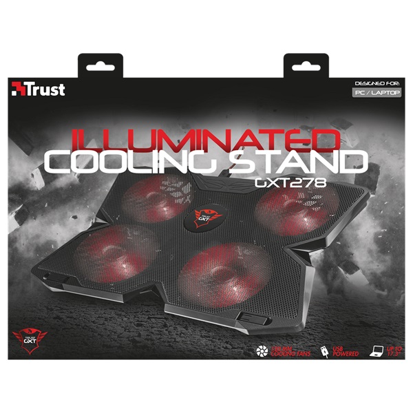 Trust GXT 278 Yozu Notebook Cooling Stand gamer hűtőpad (Újszerű)