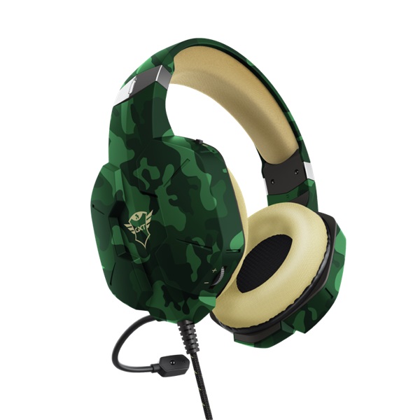 Trust GXT 323C Carus zöld terepszínű gamer headset