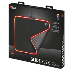 Trust GXT 762 Glide-Flex Illuminated flexible világító fekete gamer egérpad