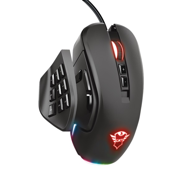 Trust GXT 970 Morfix cserélhető gombos 10000dpi RGB gamer egér