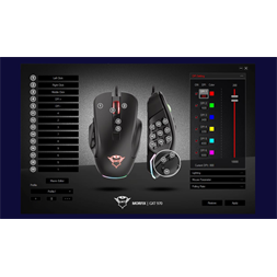 Trust GXT 970 Morfix cserélhető gombos 10000dpi RGB gamer egér