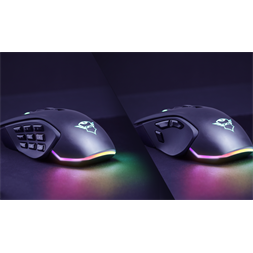 Trust GXT 970 Morfix cserélhető gombos 10000dpi RGB gamer egér