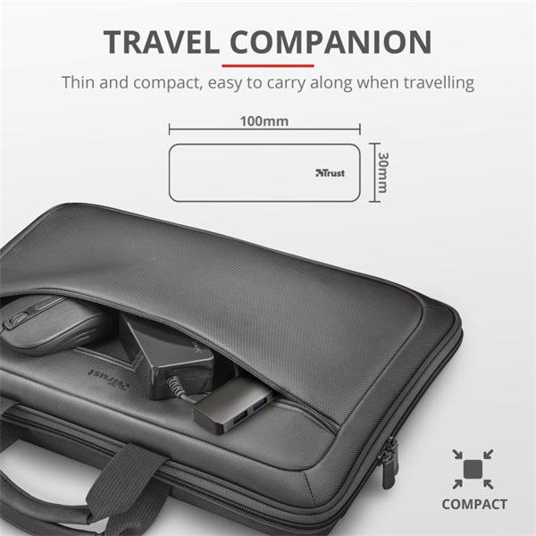 Trust Halyx 4 portos USB-C  USB3.2 alumínium HUB