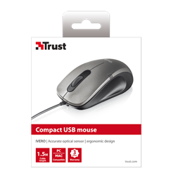 Trust Ivero Compact fekete-szürke egér