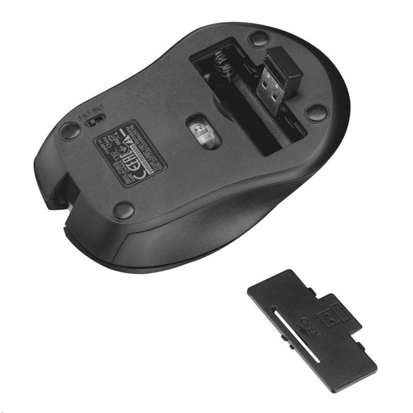 Trust Mydo Silent Click vezeték nélküli fekete egér