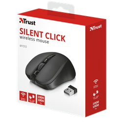 Trust Mydo Silent Click vezeték nélküli fekete egér