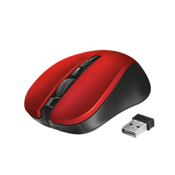 Trust Mydo Silent Click vezeték nélküli piros egér