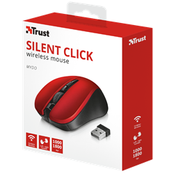 Trust Mydo Silent Click vezeték nélküli piros egér