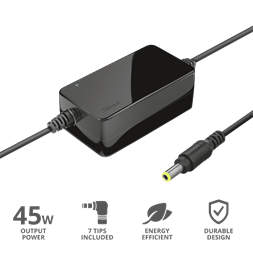 Trust Primo 19V-45W hálózati fekete notebooktöltő