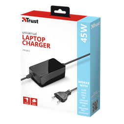Trust Primo 19V-45W hálózati fekete notebooktöltő