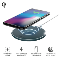 Trust Qylo Fast QI 7.5/10W wireless kék töltő