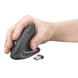 Trust Verto vezeték nélküli fekete vertikális egér