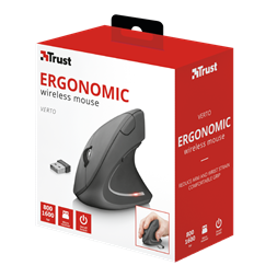 Trust Verto vezeték nélküli fekete vertikális egér