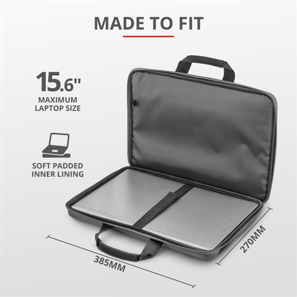 Trust York Hardcase 15,6" fekete notebook tok