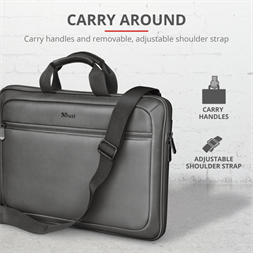 Trust York Hardcase 15,6" fekete notebook tok