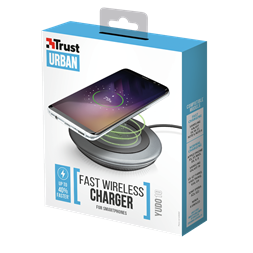 Trust Yudo10 QI 10W wireless fekete töltő