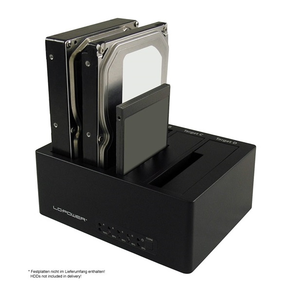 USB LC Power LC-DOCK-U3-4B HDD dokkoló állomás