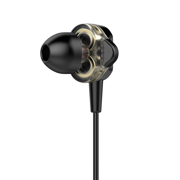 UiiSii DT800 meghajtós mikrofonos fekete fülhallgató