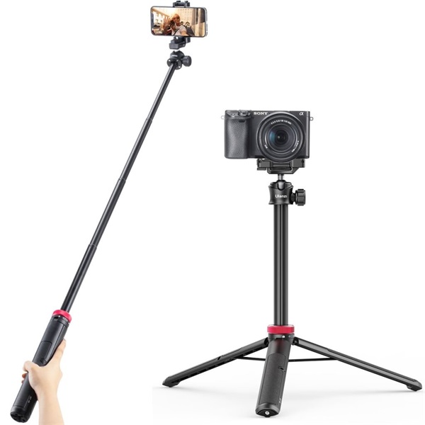 Ulanzi MT-44 selfie állvány, monopod, telefontartó adapter, 149cm max magasság, fekete