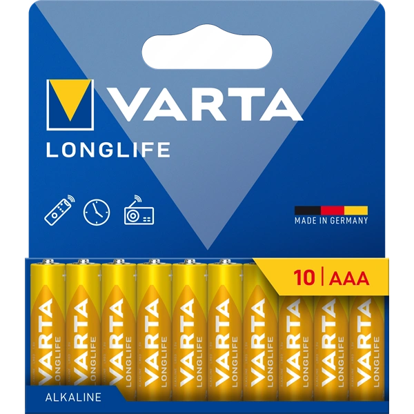 VARTA 4103101761 Longlife AAA mikroceruza elem 10db/bliszter