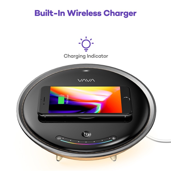 VAVA VA-CL005 fehér LED lámpa, vezeték nélküli töltővel