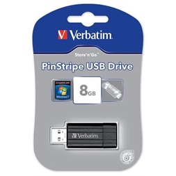 Verbatim 49062 PIN STRIPE 8GB USB 2.0 fekete Flash Drive