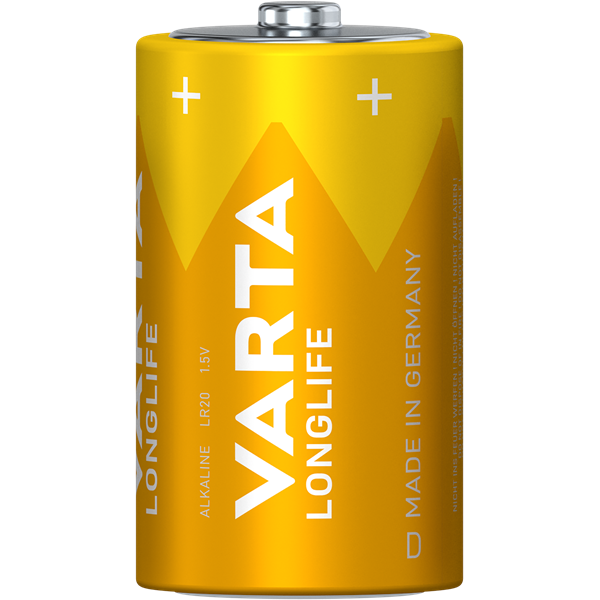 VARTA 4120101422 Longlife D (LR20) góliát elem 2db/csomag (műanyagmentes csomagolás)